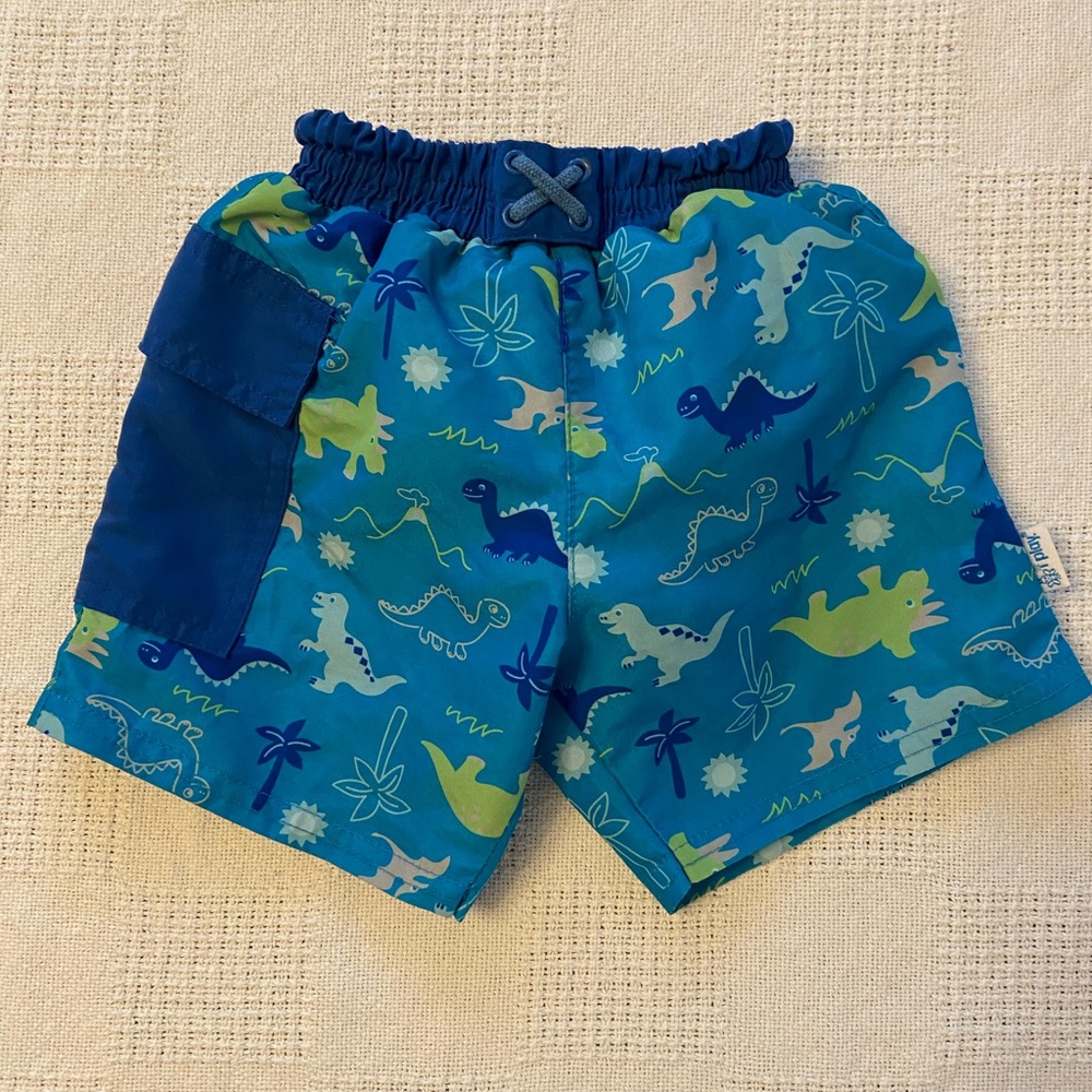 12 mos boys Dino swim trunks